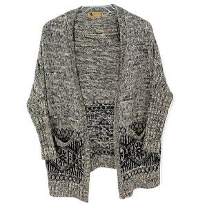 Katsumi Sweater Cardigan Small 2 Front Pockets Dolman Sleeves Open Front
